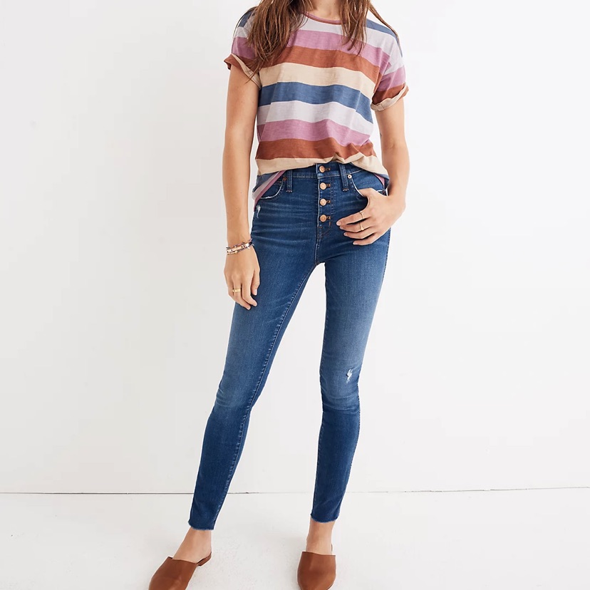 Madewell 10" High-Rise Skinny Jeans In Hanna Wash